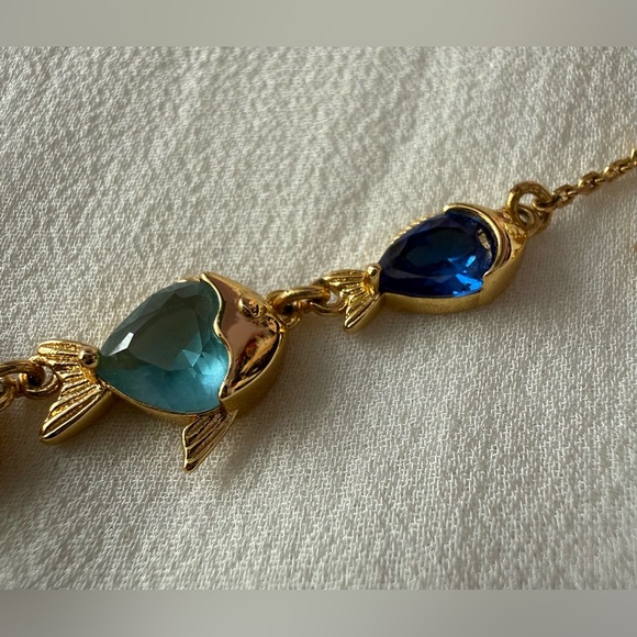 Kate Spade What A Catch Scatter Crystal Fish Necklace - Picture 4 of 8